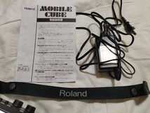 動作品 Roland mobile cube アダプター 付属 ミニアンプ 野外ライブ 自宅練習 などに 検索用 スピーカー ギター ボーカル キーボード JC_画像2