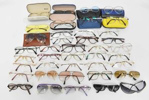 (1M 0226M10) 1円～ 眼鏡 サングラス 40点セット メガネ ティアドロップ ファッション小物 遠近両用 度有り 度無し 他 まとめて