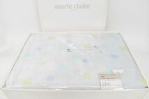 (738P 0228M12) 1円～ 未使用 marie claire マリクレール アクリルニューマイヤー 毛布 140×200cm ブランケット ドット ブルー 寝具_画像1