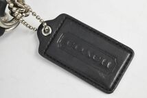 (736M 0229M9) 1円～ COACH コーチ シグネチャー 15758 ハンドバッグ 肩掛けかばん キャンバス レザー ブラック 正規品_画像8