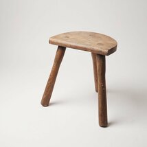フランス アンティーク 3本脚 スツール 椅子 木製[D191]_画像1