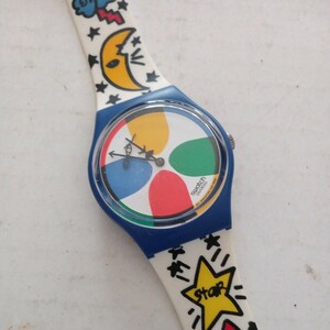 SWATCH スウォッチ 腕時計 クオーツ 1993年 スペース ピープル GN134 カステルバジャック 限定 カラフル ポップ 中古品　動作未確認