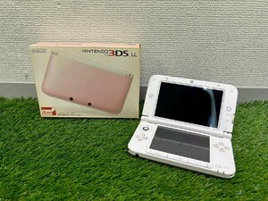 【中古品　ジャンク】『2-420』Nintendo 任天堂 3DS LL本体 ピンク×ホワイト SPR-001 JPN 外箱付き