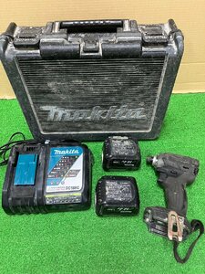 【現状　中古品】『2-172』makita マキタ 充電式インパクトドライバ TD133DRFXB本体 バッテリー2個　急速充電器DC18RC ケース付セット