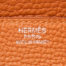 HERMES エルメス バーキン 30 ハンドバッグ 手提げ鞄 トゴレザー オレンジ×シルバー金具 □L刻印（2008年頃製造） レディース_画像8