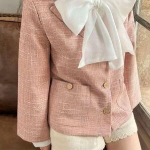 Treat rself tweed pink jacket