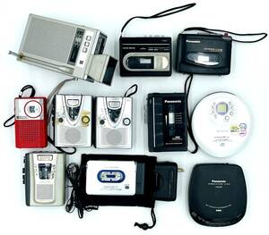 【まとめ売り】動作未確認 カセット CD ラジオ 小型TV ウォークマン SONY National Panasonic AIWA 
