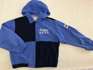 美品　サイズM PEARLY GATES ウィンドブレーカー　青黒