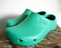 新品 Birki's / BIRKENSTOCK ビルケンシュトック Birki Air Antistatic Green ビルキ エア PU素材 クロッグ サンダル 40/26cm_画像2