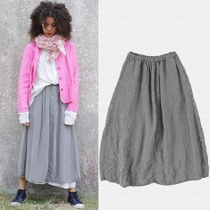 極美品 manuelle guibal マニュエル ギバル PICO SKIRT ギンガム チェック ギャザースカート