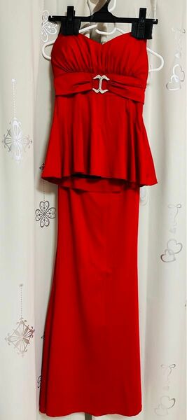 赤ドレス ロングドレス 