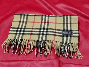 ★ BURBERRY バーバリー 英国製 カシミヤ マフラー チェック made in England カシミア cashmere ノバチェック柄　茶黒赤白