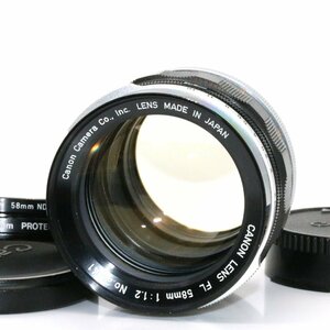 良品 Canon FL 58mm f1.2 標準 単焦点 プライム マニュアル オールドレンズ 貴重なND Filter 4X-Lセット