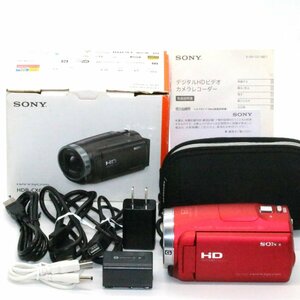 良品 ソニー ビデオカメラ Handycam HDR-CX680 光学30倍 内蔵メモリー64GB レッド HDR-CX680 R