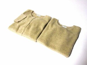 F[Suny Madonna] beige group fa* cardigan & short sleeves. cut and sewn * ensemble *L size!