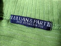 F【LULUAN&PARTⅡ】黄緑系・半袖ジャケット&ノースリーカットソー・アンサンブル・LLサイズ!_画像4