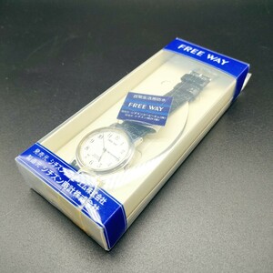【未使用】CITIZEN シチズン FREE WAY フリーウェイ 腕時計 クウォーツ 3針 白文字盤 アンティーク ヴィンテージ レトロ 時計 とけい