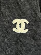 ★美品 Vintage CHANEL BOUTIQUE シャネル ブティック カシミア ニット カーディガン チャコール グレー 長袖 ヴィンテージ シャネル ココ _画像6