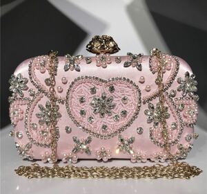  new goods pretty party bag high quality clutch bag party bag biju- chain bag party three row wedding 