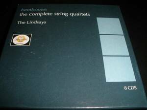 希少 8CD 廃盤 ベートーヴェン 弦楽四重奏曲 全集 リンゼイ 大フーガ イギリス Beethoven Complete String Quartets Lindsays SQ