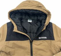 OUTDOOR PRODUCTS ☆ キッズ 140 中綿 ジャケット コート ブラウン ブラック 秋冬 日常 お出かけ スポーツ アウトドアプロダクツ ■AL254_画像2