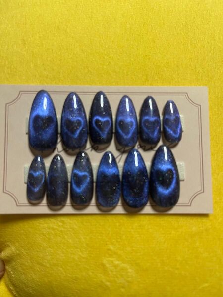 ハンドメイド ネイルチップ 量産系 地雷系 推し活 マグネットハートネイル