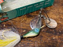 60's HEDDON TWIN-PAL オールド!! 希少ルアー!! 珍品へドン!! BOX付き!! メタルルアー!! /オールドヘドン オールドタックル スピナーベイト_画像2