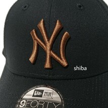 NEW ERA ニューエラ 正規品 キャップ 帽子 黒 ブラック オレンジ ヤンキース NY 野球 MLB ユニセックス_画像2