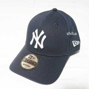 NEW ERA ニューエラ 正規品 キャップ 帽子 ダーク ネイビー 紺 ホワイト 白 ロゴ ニューヨーク ヤンキース NY MLB フリーサイズ ワンサイズ