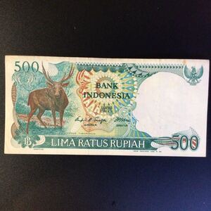 World Paper Money INDONESIA 500 Rupiah【1988】