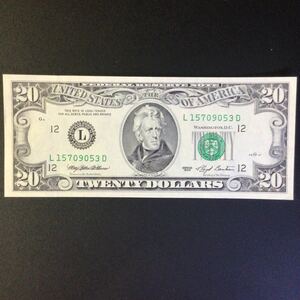World Paper Money UNITED STATES OF AMERICA 20 Dollars《Andrew Jackson》【1993】『SERIES OF 1993』〔San Francisco〕