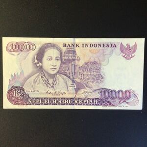 World Paper Money INDONESIA 10000 Rupiah【1985】