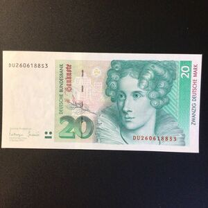World Paper Money GERMANY FEDERAL REPUBLIC 20 Deutsche Mark【1993】