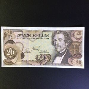 World Paper Money AUSTRIA 20 Schilling【1967】