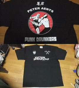 未使用 パンクドランカーズ punkdrunkers ピーターアーツ コラボ Tシャツ XL 黒 格闘技 k1 K-1 LL キックボクシング キック プロレス