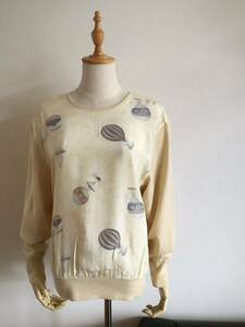 [Christian Dior] Christian Dior silk ground × wool knitted . lamp pattern knitted tops sweater M size 