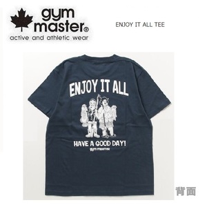 gym master ジムマスター 5.6oz エンジョイイットオールＴシャツ ネイビー XL　G174751　メンズ　アウトドア　バックプリント