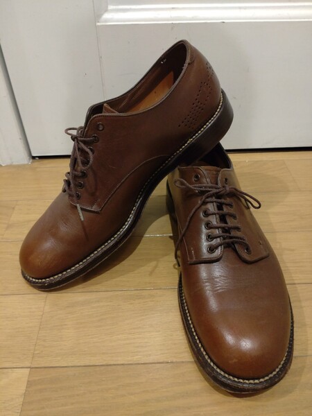 送料込★安値【フットザコーチャーfoot the coacher】レザーシューズ】メダリオンデザインプレーントゥドレスシューズ8★ナンバーナイン