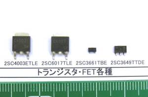 トランジスタ: 2SC4003ETLE,2SC6017TLE,2SC3661TBE,2SC3649TTDE