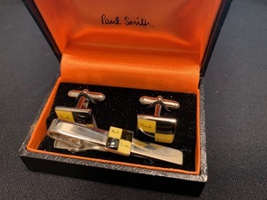 ※56321 Paul Smith カフス タイピン セット ロゴ メンズ アクセサリー 箱付き