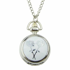 [ postage our company charge ] pocket watch attractive Vintage rose pocket watch necklace FJ-NC-323