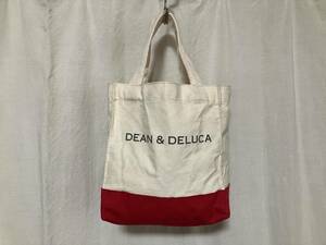 DEAN & DELUCA ディーンアンドデルーカ ミニトートバッグ/ポーチ 生成り/グレー/赤 中古品