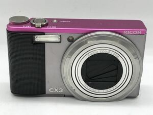 0202-501T⑥22999 RP デジタルカメラ RICOH リコー CX3 ピンク ツートン f=4.9-52.5 1:3.5-5.6 コンパクトデジタルカメラ ジャンク