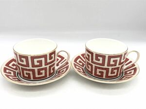 0202-018S⑨5585　食器 WEDGWOOD ウェッジウッド DYNASTY ダイナスティ インペリアル カップ&ソーサー 2客 セット