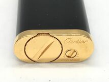 0201-114T⑥22988 佐川 ライター Cartier カルティエ 黒 ゴールドカラー オーバル 楕円 コンポジッポ 　喫煙具　箱_画像6