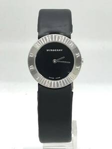 0202-502T⑲22797 RP 腕時計 Burberry バーバリー 14100L レディース 黒文字盤 ブラック 2針 クォーツ ラバーベルト 稼働◯ スイス製