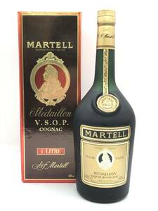 0220-006T⑨5582 お酒 40% 1L MARTELL マーテル V.S.O.P. MEDAILLON メダリオン LIQUEUR COGNAC コニャック ブランデー 未開栓