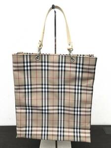 0203-129T?5694 ハンドバッグ Burberry バーバリー レディース トートバッグ ベージュ 横約27.5cm×縦約31cm×マチ幅約10cm イタリア製