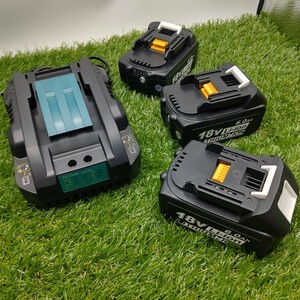 BL1860b 3個+DC18RC　セット　LED残量表示 マキタ 互換バッテリー 18V 6.0Ah　BL1820　BL1830　BL1840　BL1850交換対応 新制度対応領収証可