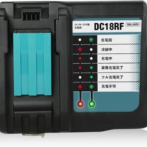 BL1860B 4個 + DC18RF セット 緑LED残量表示付 マキタ 互換バッテリー 18V 6.0Ah BL1830 BL1840 BL1850対応 新制度対応領収証可の画像5
